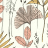 Papier peint vinyle sur intissé végétal jaune et rose GINGKO - Les Essentiels par Lutèce - 51210307