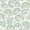 Papier peint intissé floral turquoise et vert PISSENLIT -  Allegretto par Rasch - 793314
