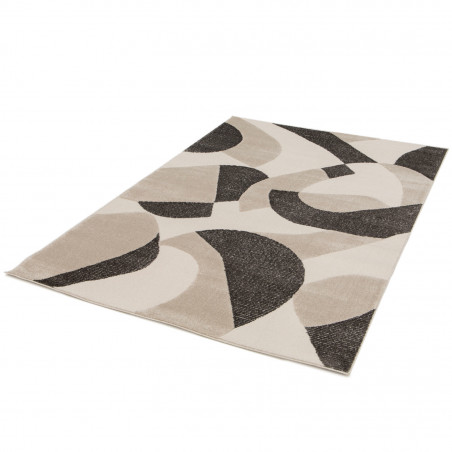 Tapis de salon - 120x170cm - Graphique / Géométrique écru et taupe Brera par Balta Tapis de salon - 120x170cm - Graphique / Géométrique écru et taupe Brera par Balta