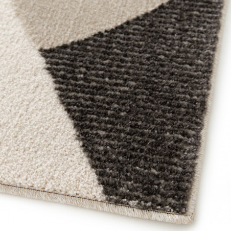 Tapis de salon - 120x170cm - Graphique / Géométrique écru et taupe Brera par Balta Tapis de salon - 120x170cm - Graphique / Géométrique écru et taupe Brera par Balta