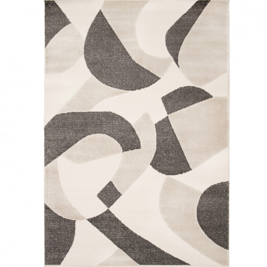 Tapis de salon - 120x170cm - Graphique / Géométrique écru et taupe Brera par Balta