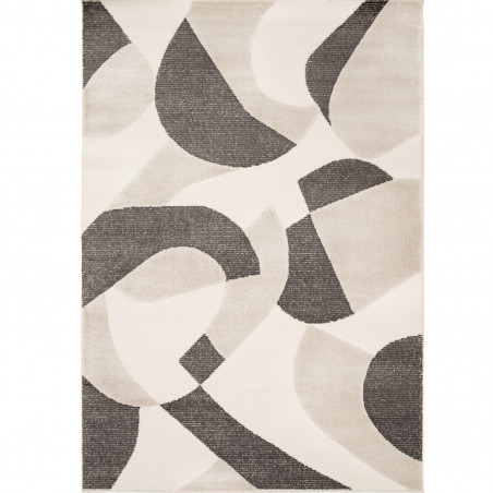 Tapis de salon - 120x170cm - Graphique / Géométrique écru et taupe Brera par Balta Tapis de salon - 120x170cm - Graphique / Géométrique écru et taupe Brera par Balta