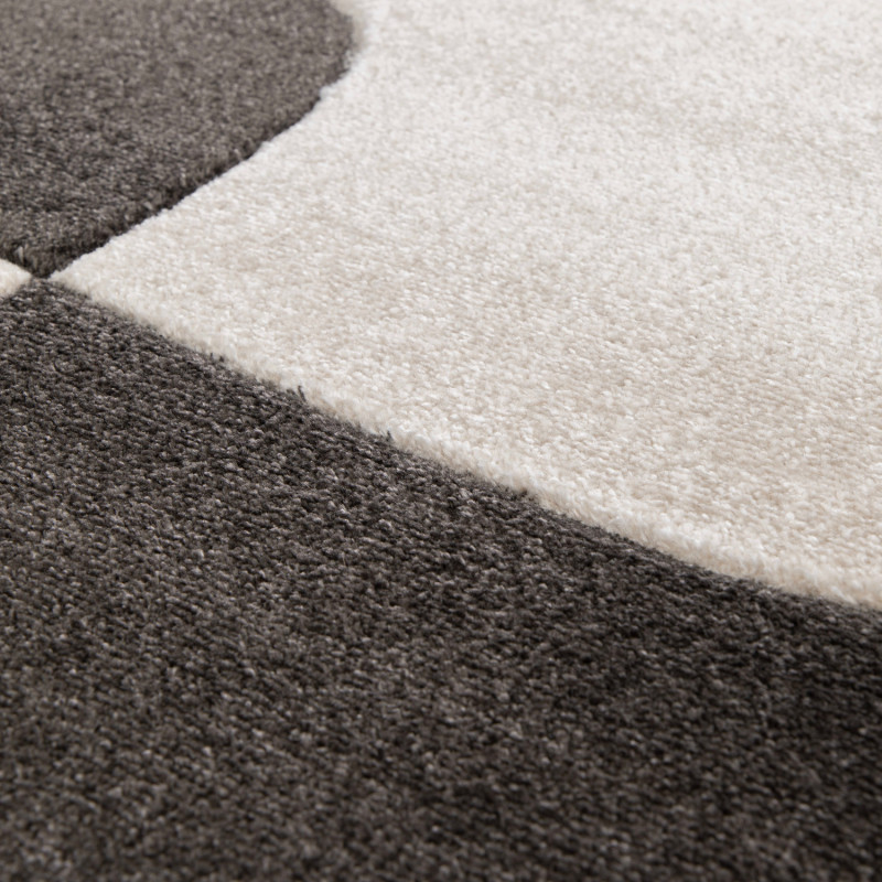 Tapis de salon - 160x230cm - Graphique / Géométrique écru et gris anthracite Luna par Balta