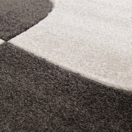 Tapis de salon - 160x230cm - Graphique / Géométrique écru et gris anthracite Luna par Balta Tapis de salon - 160x230cm - Graphique / Géométrique écru et gris anthracite Luna par Balta