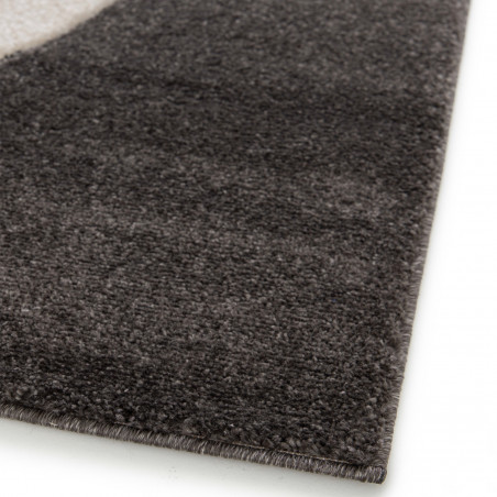 Tapis de salon - 160x230cm - Graphique / Géométrique écru et gris anthracite Luna par Balta Tapis de salon - 160x230cm - Graphique / Géométrique écru et gris anthracite Luna par Balta
