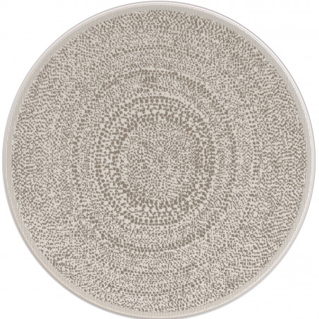 Tapis de salon - diam 120cm - Contemporain beige et taupe Essenza par Balta Tapis de salon - diam 120cm - Contemporain beige et taupe Essenza par Balta