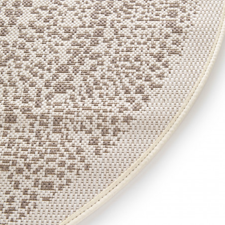 Tapis de salon - diam 120cm - Contemporain beige et taupe Essenza par Balta Tapis de salon - diam 120cm - Contemporain beige et taupe Essenza par Balta