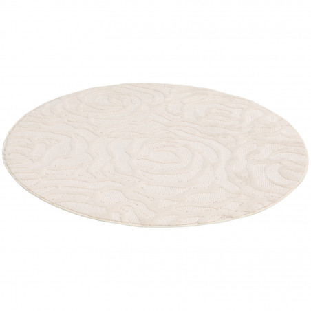 Tapis de salon - diam 160cm - Floral écru Lexi par Balta Tapis de salon - diam 160cm - Floral écru Lexi par Balta