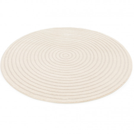 Tapis de salon - diam 160cm - Contemporain écru Cocoon par Balta Tapis de salon - diam 160cm - Contemporain écru Cocoon par Balta