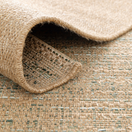 Tapis de salon - 200x290cm - Uni / Faux-uni corde naturelle et vert Pergola par Balta