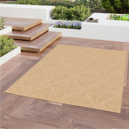 Tapis de salon - 200x290cm - Graphique / Géométrique corde naturelle ton sur ton Jack par Balta Tapis de salon - 200x290cm - Graphique / Géométrique corde naturelle ton sur ton Jack par Balta