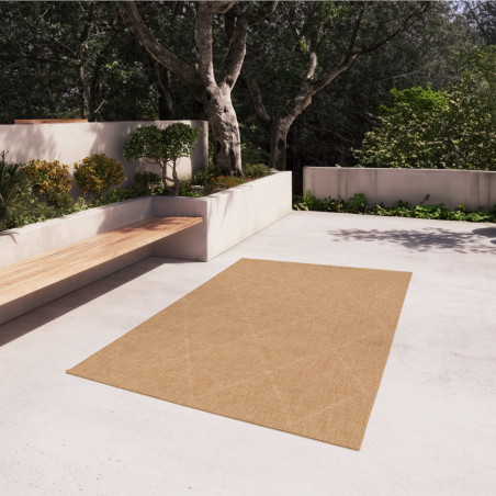 Tapis de salon - 200x290cm - Graphique / Géométrique corde naturelle ton sur ton Jack par Balta Tapis de salon - 200x290cm - Graphique / Géométrique corde naturelle ton sur ton Jack par Balta