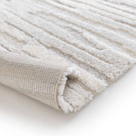 Tapis de salon - 200x290cm - Uni / Faux-uni écru et beige Cocoon par Balta