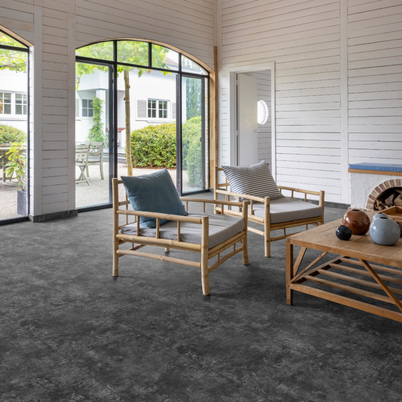 Sol Vinyle/PVC - Dalle clipsable - carrelage gris anthracite MILLENIUM - Proplus Coretec par US Floors