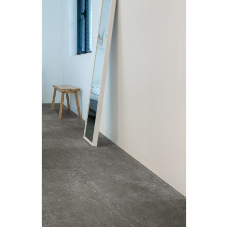 Sol Vinyle/PVC - Dalle clipsable - carrelage gris anthracite CHURCHILL - Authentics Coretec par US Floors Sol Vinyle/PVC - Dalle clipsable - carrelage gris anthracite CHURCHILL - Authentics Coretec par US Floors
