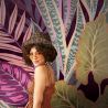 Panoramique vinyle sur intissé végétal violet et vert PURPLE VEGETAL - Metropolitan Stories par As Creation - 382751
