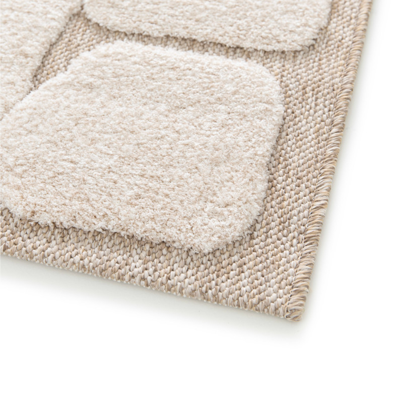 Tapis de salon - 160x230cm - Graphique / Géométrique écru et taupe DESERT par Balta