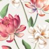 Papier peint vinyle sur intissé floral rose et vert BOUQUET FLEURI - Illusion par Ugepa - m88810