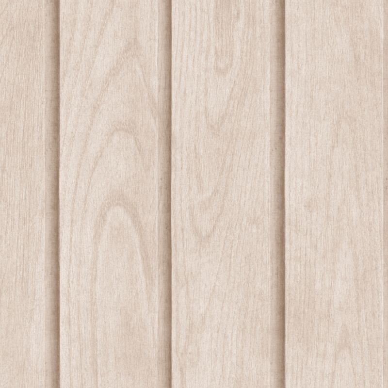 Papier peint vinyle sur intissé trompe l'œil beige et LATTE BOIS - Illusion par Ugepa - m89807