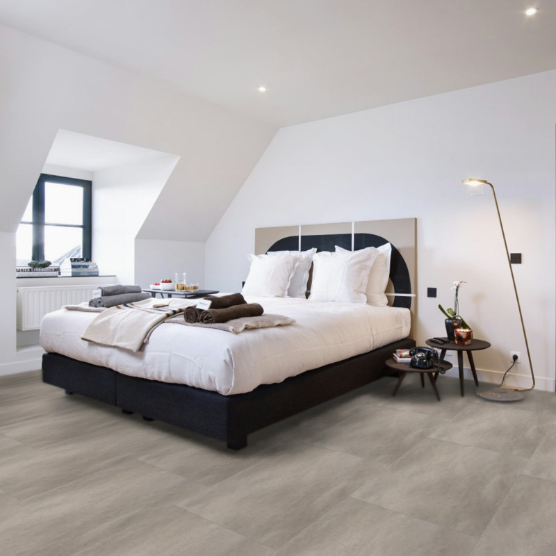 Sol Vinyle/PVC - Dalle clipsable - Carrelage taupe CEMENT TAUPE - Spirit pro click comfort par Berry Alloc