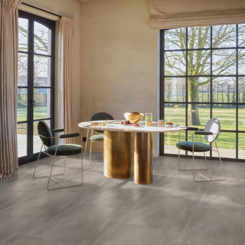 Sol Vinyle/PVC - Dalle clipsable - Carrelage taupe CEMENT TAUPE - Spirit pro click comfort par Berry Alloc