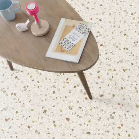Sol Vinyle/PVC - 4m - terrazzo naturel BARI BEIGE - Primetex par Gerflor Sol Vinyle/PVC - 4m - terrazzo naturel BARI BEIGE - Primetex par Gerflor