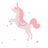 Papier peint intissé enfant rose pailleté et gris PRINCESS UNICORNS - Girl Power par Caselio - 100795402