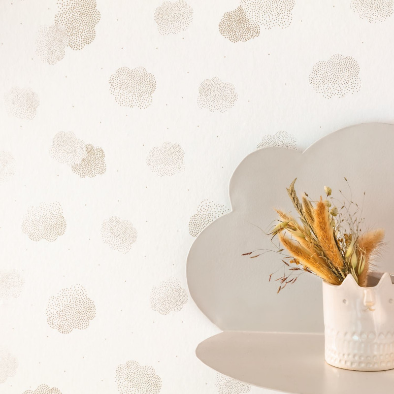 Papier peint intissé nuages or HEAD IN THE CLOUDS - Girl Power par Caselio - 100852223