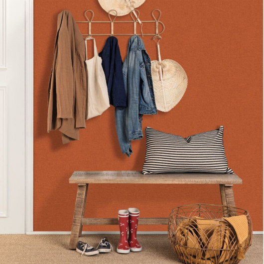 Papier peint vinyle sur intissé uni terracotta  LIFE - Sea you soon par Caselio - 64523310