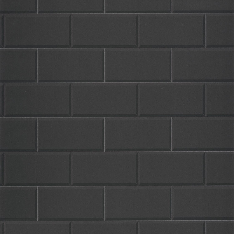 Papier peint vinyle sur intissé géométrique noir  METRO - Au Bistrot d'Alice par Caselio - 100696066