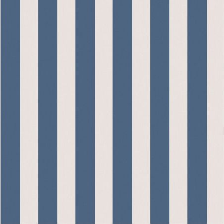 Papier peint vinyle sur papier rayure bleu et blanc RAYURE - Fregate par Casadeco - 20036100