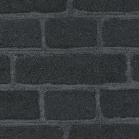Papier peint vinyle sur intissé géométrique noir  BRICK - Au Bistrot d'Alice par Caselio - 100689190