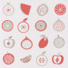 Papier peint vinyle sur intissé fruits rouge et taupe SMOOTHIE - Au Bistrot d'Alice par Caselio - 100648010