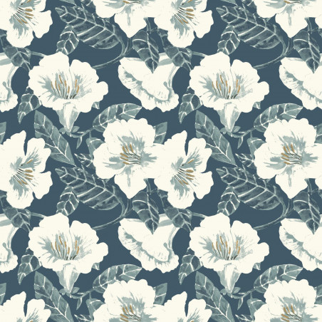 Papier peint intissé floral blanc et doré DING DING DONG - The Place to Be(d) par Caselio - 101796166