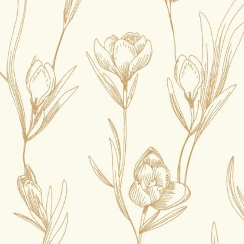 Papier peint intissé floral or DAY DREAMING - The Place to Be(d) par Caselio - 101781029