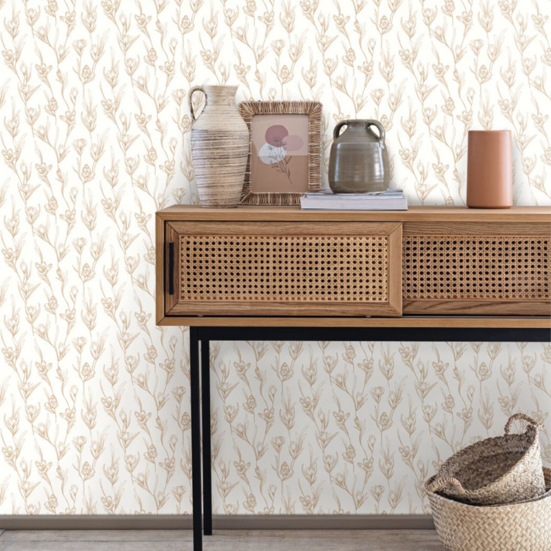 Papier peint intissé floral or DAY DREAMING - The Place to Be(d) par Caselio - 101781029