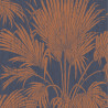 Papier peint intissé feuillage tropical cuivre JOSEPHINE FOIL - Belle époque par Casadeco - 82246415