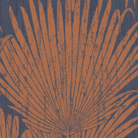 Papier peint intissé feuillage tropical cuivre JOSEPHINE FOIL - Belle époque par Casadeco - 82246415
