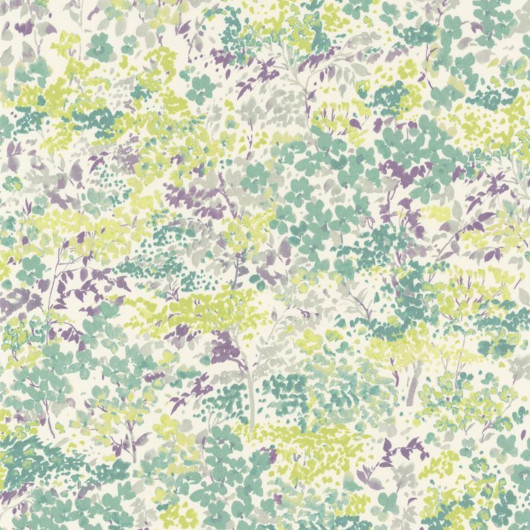 Papier peint intissé floral bleu et violet ESPRIT - Florescence par Casadeco - 82377338
