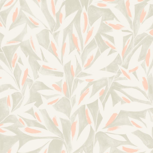 Papier peint intissé feuillage rose  TAMARIS - Jardins Suspendus par Casadeco - 85240155