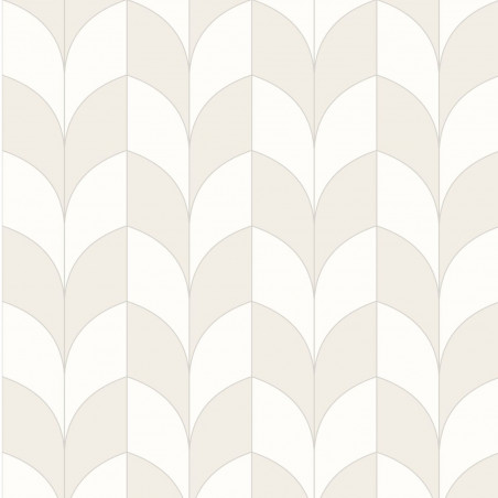 Papier peint intissé géométrique gris et blanc PARADOXE - Belle époque par Casadeco - 82259141