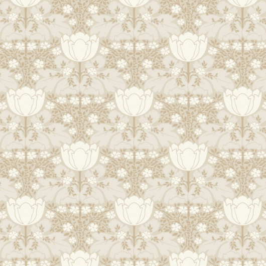 Papier peint intissé arabesques argent et bronze FOXTROT - Belle époque par Casadeco - 82231130