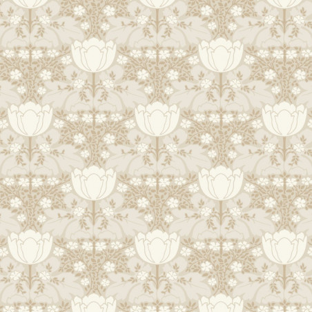 Papier peint intissé arabesques argent et bronze FOXTROT - Belle époque par Casadeco - 82231130