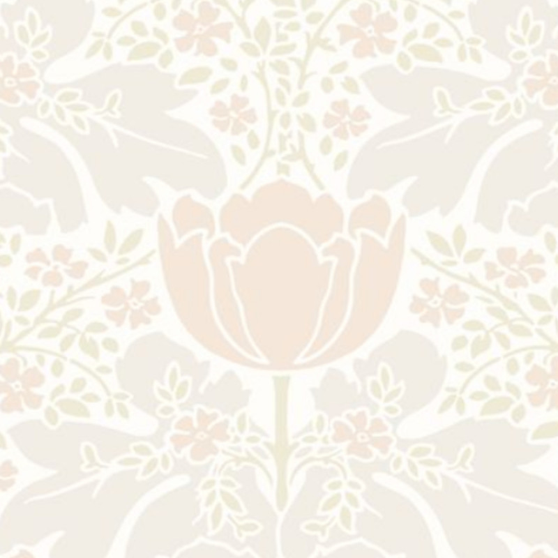 Papier peint intissé arabesques rose et vert pâle FOXTROT ROSE - Belle époque par Casadeco - 82237121