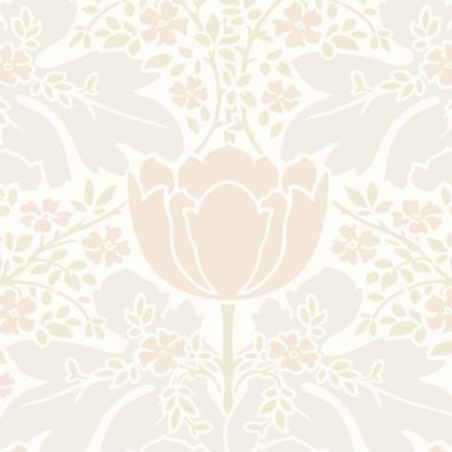 Papier peint intissé arabesques rose et vert pâle FOXTROT ROSE - Belle époque par Casadeco - 82237121