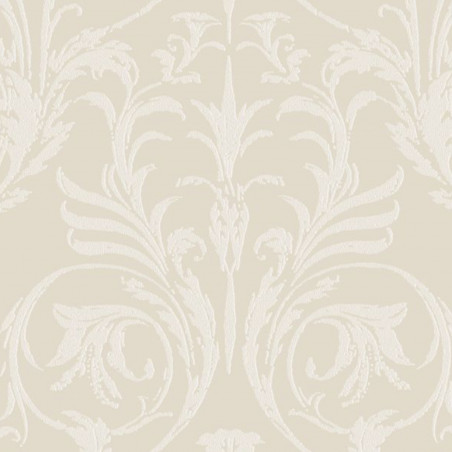 Papier peint intissé baroque blanc TRIANON - Montsegur par Casadeco - 86021218