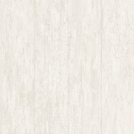 Papier peint  intissé trompe l'œil blanc et gris BOIS - Ohio par Casadeco - 81681128
