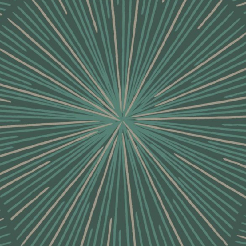 Papier peint intissé géométrique vert et doré OURSIN - Helsinki par Casadeco - 82047118