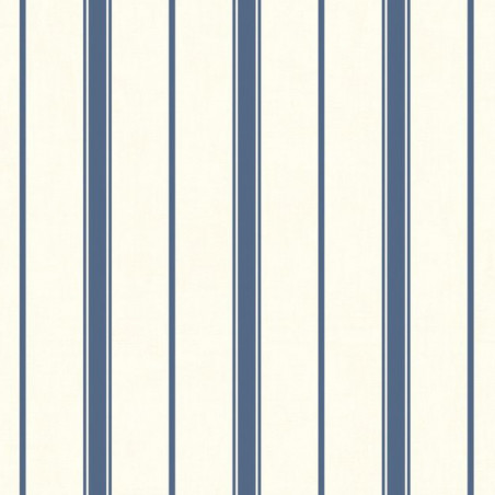 Papier peint vinyle sur intissé rayures bleu LEXINGTON - Rivage par Casadeco - 84046515
