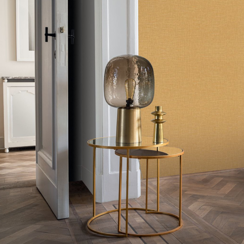 Papier peint vinyle sur intissé uni jaune  FILIN - La Toile par Casamance - 74562446